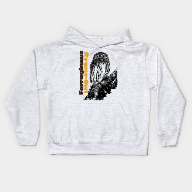 Ferruginous Pygmy-Owl Kids Hoodie by Ripples of Time